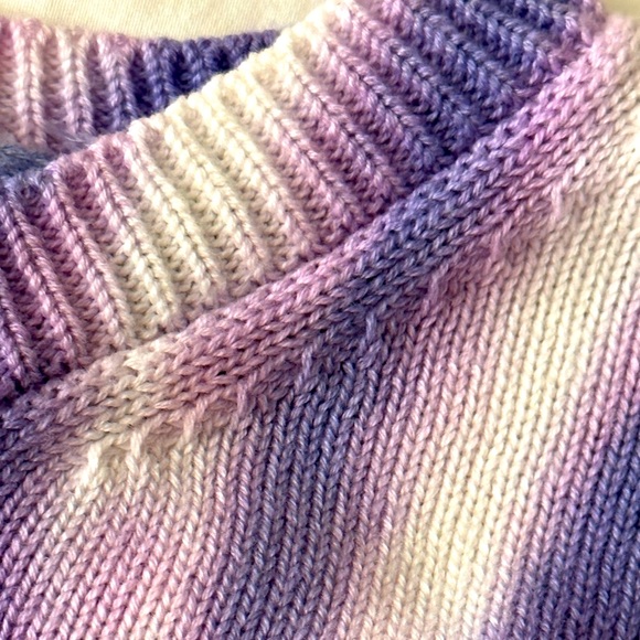 Design History Tie dye purple pink blue white sweater cotton super smooth weave - Picture 7 of 11